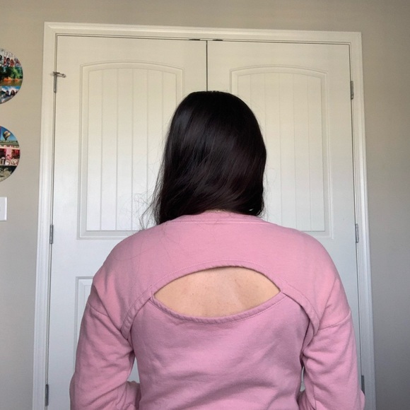 Pretty Pink Cropped Sweatshirt - Picture 3 of 3